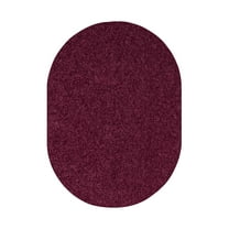 Ambiant Saturn Collection Pet Friendly Area Rugs Cranberry - 7' x 9' Oval