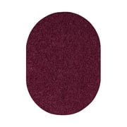 Broadway Collection Pet Friendly Area Rugs Cranberry - 3'x5' Oval