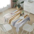 thumbnail image 6 of Brown Gray Table Cloth Waterproof Tablecloths, Vintage Abstract White Ombre Texture Tablecloth Dining Table Cover for Kitchen Party Tabletop Outdoor, Square Tablecloth 54x54 Inch, 6 of 9