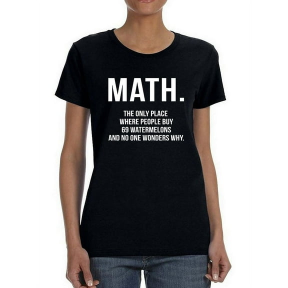 Math Watermelons Women T-Shirt, Female x-Large