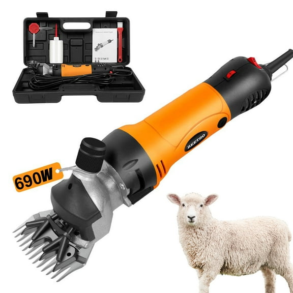 690W Electric Professional Sheep Shears,Farm Livestock Grooming Kit, 6 Speeds Heavy Duty Farm Livestock Haircut for Sheep Alpacas Goats and More