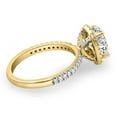 thumbnail image 2 of Pompeii 2 1/2Ct Oval Diamond Halo Engagement Ring White, Yellow, or Rose Gold Lab Grown, 2 of 4