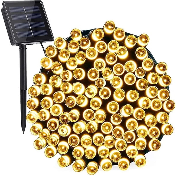 Guirnalda de luces alimentada por energía Solar para exteriores, 200LED, 8 modos, lámpara Solar resistente al agua para jardines, bodas, fiestas, San Valentín, casas con árboles de Navidad