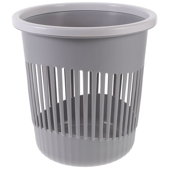 Soimiss Office Waste Bucket Plastic Bathroom Trash Can Grey Color Suitable for Home