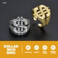 thumbnail image 3 of FRCOLOR mens ring Copper Adjustable Open Rings for Men Fashionable and Comfortable to Wear Assorted Color,0.74"X0.57"X0.12", 3 of 5