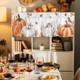 thumbnail image 7 of Fall Pumpkins Valances for Windows, 54 x 18in, Maple Leaf Bird Thanksgiving Harvest Farmhouse Rod Pocket Kitchen Valance Curtain Light Filtering Window Treatments for Living Room Bedroom, 1 Panel, 7 of 7