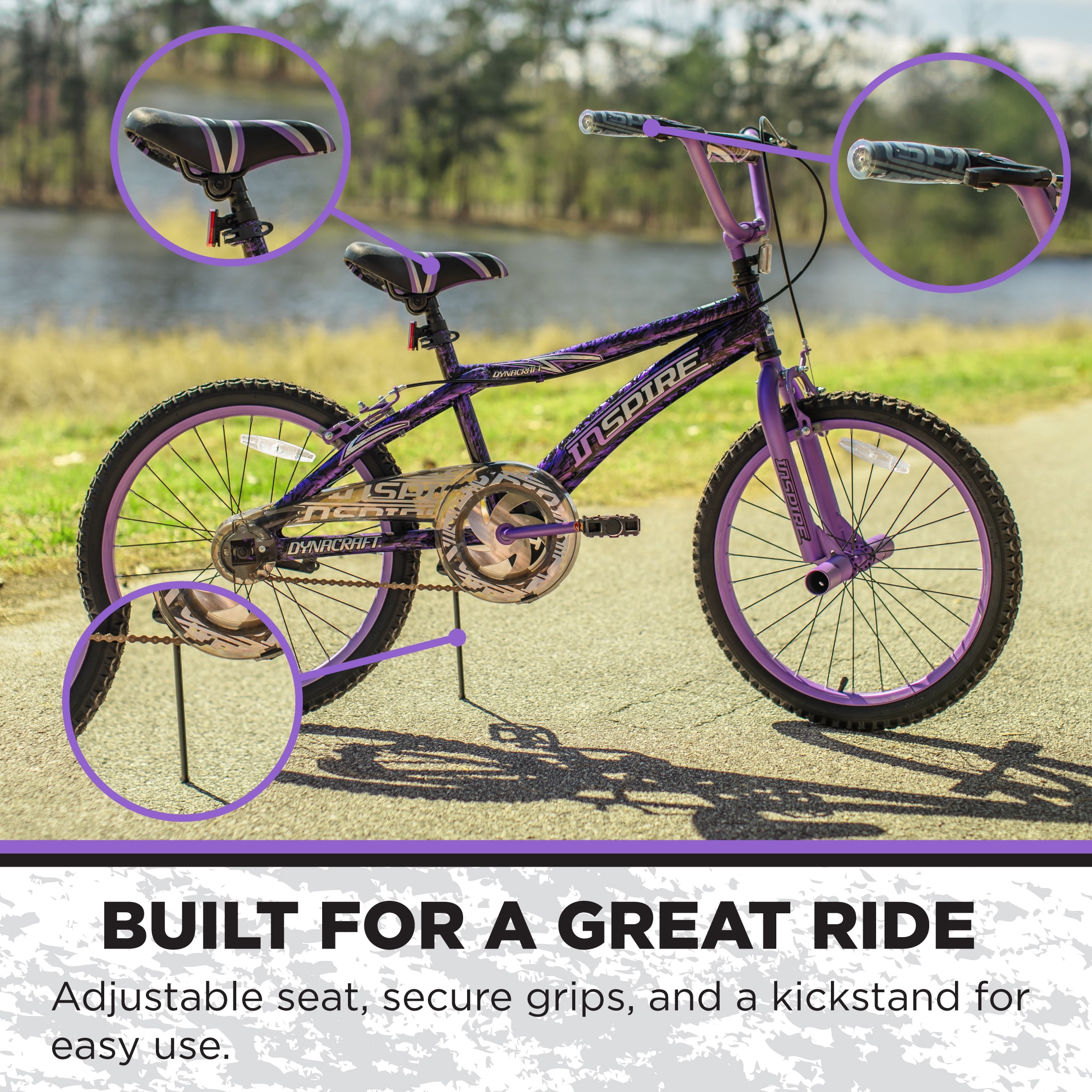 Dynacraft Inspire Kids 20-inch BMX Bike, Girls, Age 7-14 Years