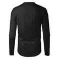 thumbnail image 5 of Bcfgryg Mens Fashion Casual Sports Fitness Outdoor Curved Hem Solid Color Round Neck T Shirt Long Sleeve Top Athletic Fit Men’s T-shirts, 5 of 5