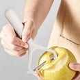 thumbnail image 6 of 2 Pcs Vegetable Peeler– Swivel Cutter and Horizontal Slicer with Built-in Eye Remover, Vegetable Slicer with Comfortable Handle, Carrot Cutter with Stainless Steel Blade for Kitchen, 6 of 7