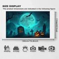 thumbnail image 5 of Spooky Design Halloween Banner Scary Pumpkin Graveyard Scene for Party Decoration Haunted House Outdoor Celebration, 5 of 9
