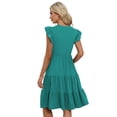 thumbnail image 3 of Vestido de verano MixShe 2025, casual, primavera, midi, verde lago, 3 of 7