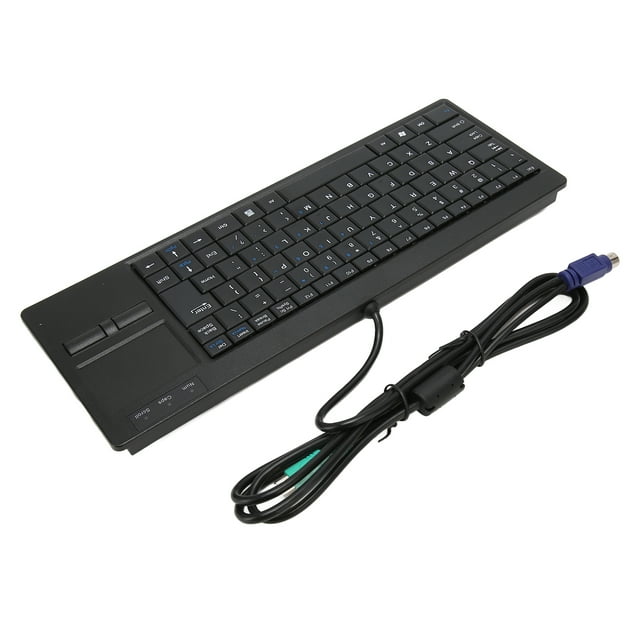 Industrial Keyboard, Wired Connection X Scissor Foot Structure Keyboard, Plug and Play IPC Keyboard Touchpad for Industry Control