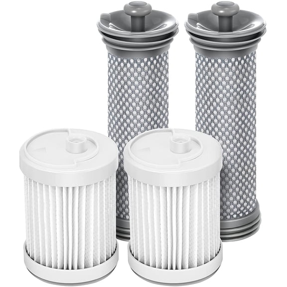 Replacement Filter kit Compatible with Tine.Co C1 C2 C3, A10/A11 Hero, A10/A11 Master PURE ONE S11, PWRHERO11 Snap Cordless Vacuum Cleaner, 2 Pack Pre Filters & 2 HEPA Filter