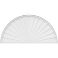thumbnail image 3 of Ekena Millwork 60"W x 30"H x 2"P Half Round Sunburst Architectural Grade PVC Pediment, 3 of 7