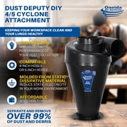 Oneida Air Systems Super Dust Deputy 4/5 DIY Cyclone Attachment, Black