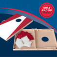thumbnail image 2 of Wooden Cornhole Set, Cardinal & White Colors, Stick & Slide Bags, 10 Pieces, 2 Boards, 8 Bean Bags, Family Games, College Games, Ages 3+ by MinnARK, 2 of 5