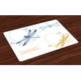 thumbnail image 1 of Ambesonne Dragonfly Place Mats Set of 4, Floral Spring Season, Standard Size, Multicolor, 1 of 4