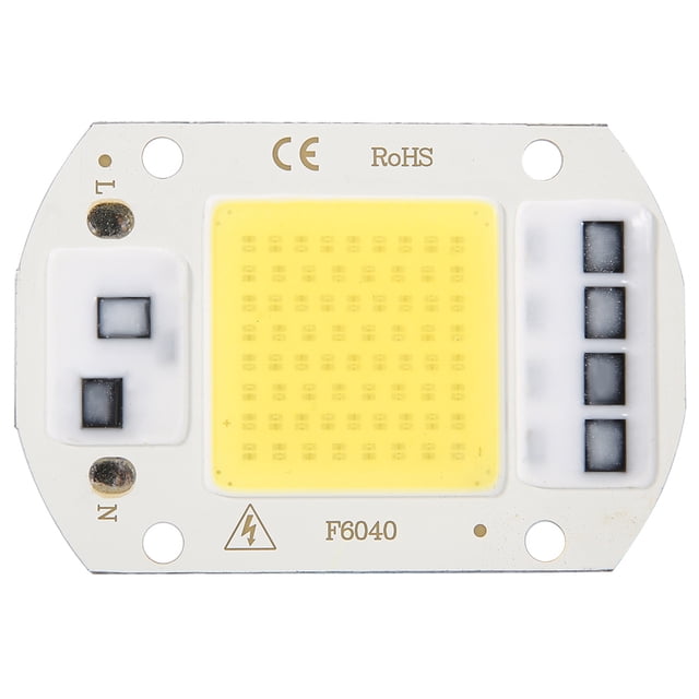 Chip LED de alta potencia SMD COB Componentes de emisor de luz integrados Cuentas de lámpara de 50 W (blanco)
