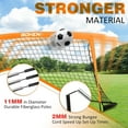 thumbnail image 5 of BOHEN 9x5FT Portable Soccer Goal for Kids Backyard with Carry Bag - Easy Folding Lightweight Fun Outdoor Indoor for Teen Youth Adult (Orange, 2 packs), 5 of 9