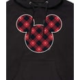 thumbnail image 3 of Disney - Mickey Mouse Plaid Silhouette Christmas - Men's Fleece Pullover Hoodie, 3 of 5