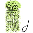 thumbnail image 2 of Artificial Violet Hanging Flower Bundle Garden Wall Fence Decorative Fake Flower, 2 of 6