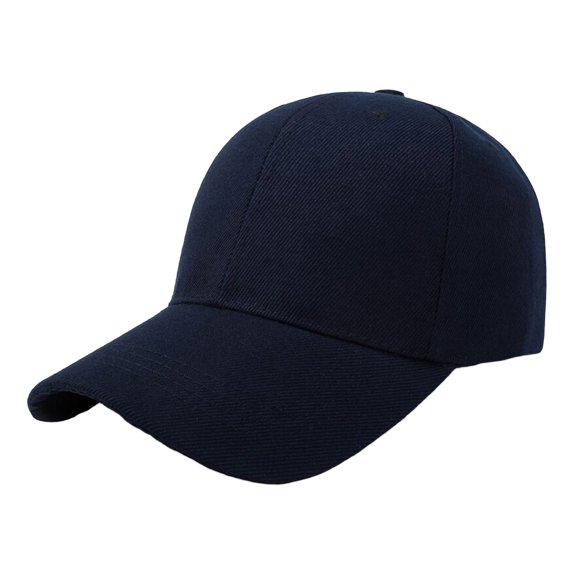 Plain Baseball Cap Adjustable Running and Outdoor Unisex Hat Navy One Size