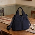 thumbnail image 6 of Women's Nylon Crossbody Tote Bag with Multiple Pockets, Lightweight Laptop Work Bag, Mother's Day Gift for Mom Everyday Shoulder Satchel Handbag, Blue, 6 of 6