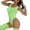 Green, variant on Women's Stretchy Glossy High Cut Bodysuit One Piece Smooth Oil Shiny Dance Leotard Black XL