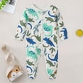 thumbnail image 2 of enyan Baby Boy Girl Outfits Footie Pajamas Baby Boy One-Piece Sleeper Snap Button Romper Cotton Jumpsuit Toddler Boy Girl Clothes（Mint Green,6-9 Months）, 2 of 5