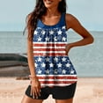 thumbnail image 4 of CALAFEBILA Swimsuits Womens Tankini 2 Piece Modest Independence Day Summer Beach 4th of July American Flag Graphic Bathing Suits, 4 of 6