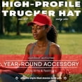 thumbnail image 2 of Funky Junque 5-Panel Structured Mesh Trucker Hat for Men and Women - Red, 2 of 5