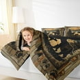 thumbnail image 4 of jejeloiu Wild Bear Bedding Comforter Set,Rustic Ink Painting Twin Comforter Sets,Old Wooden Board Bedding Set For Boys Kids,Ultra Soft Home Decor Reversible,2-Piece, 4 of 8