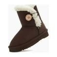 thumbnail image 7 of Weestep Wood Button Warm Shearling Winter Lightweight Snow Boots(10 Toddler, Coffee), 7 of 7