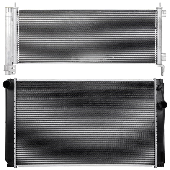 cciyu Aluminum Radiator Replacement 2016-2018 for Toyota for RAV4 Plastic Radiator Auto Parts Complete radiator Radiator Engine Coolant Radiator Assembly Radiator