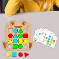 thumbnail image 6 of Shape Quick Matching Board, Wooden Interactive Battle Game, Shape Matching Game, Color Learning Board Game Frog 1Pc, 6 of 6