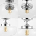 thumbnail image 2 of JONATHAN Y Marfa 14" Glass/Iron Farmhouse Modern LED Flush Mount, Chrome, JYL7517C, 2 of 9