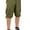Olive, variant on North 15 Mens Belted Cotton Military Style Multi Pocket Cargo Short-13006-Chr-38