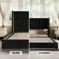 thumbnail image 6 of Merluxy Lift up King Bed Frame and Headboard Upholstered Wingback Bed,Black, 6 of 7