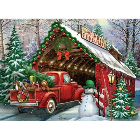 DIY 5D Diamond Painting Kit (For Adults) Diamond Painting "Christmas" - Full Diamond Crystal Rhinestone Embroidery Craft Kit, Can Be Used as Gift, Wall Decoration