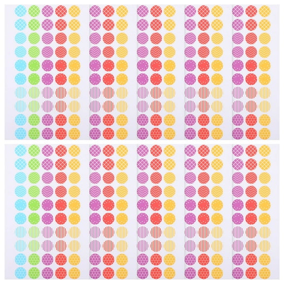 Soimiss Hole Reinforcement Stickers Labels Multi Colored 500 Pieces