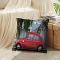 thumbnail image 4 of LALILO Throw Pillow Covers Red Retro Car Set of 2 Square 18 x 18 inch Pillowcase, 4 of 5