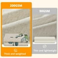 thumbnail image 6 of Green Linen Shower Curtain with Snap in Liner and Hooks Bathroom Shower Curtain Set Hunter Green Sage Beige Tan Taupe Cream Nature Lawn Leaves Eucalyptus Neutral Summer Bathroom Decor 72x72, 6 of 6