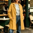 thumbnail image 2 of Floleo Women's Long Hooded Rain Jacket Waterproof Windbreaker Coat Lightweight Outdoor Raincoat with Pockets Casual Fall Spring Outerwear, 2 of 9