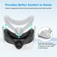 thumbnail image 3 of Rechale VR Silicone Case for Meta Quest 3S Edition, Design Upgraded Accessories for Oculus Quest 3s, Face Cover, Controller Grips, Shell Cover, Lens Cover, Disposable Eye Cover(Gray), 3 of 6