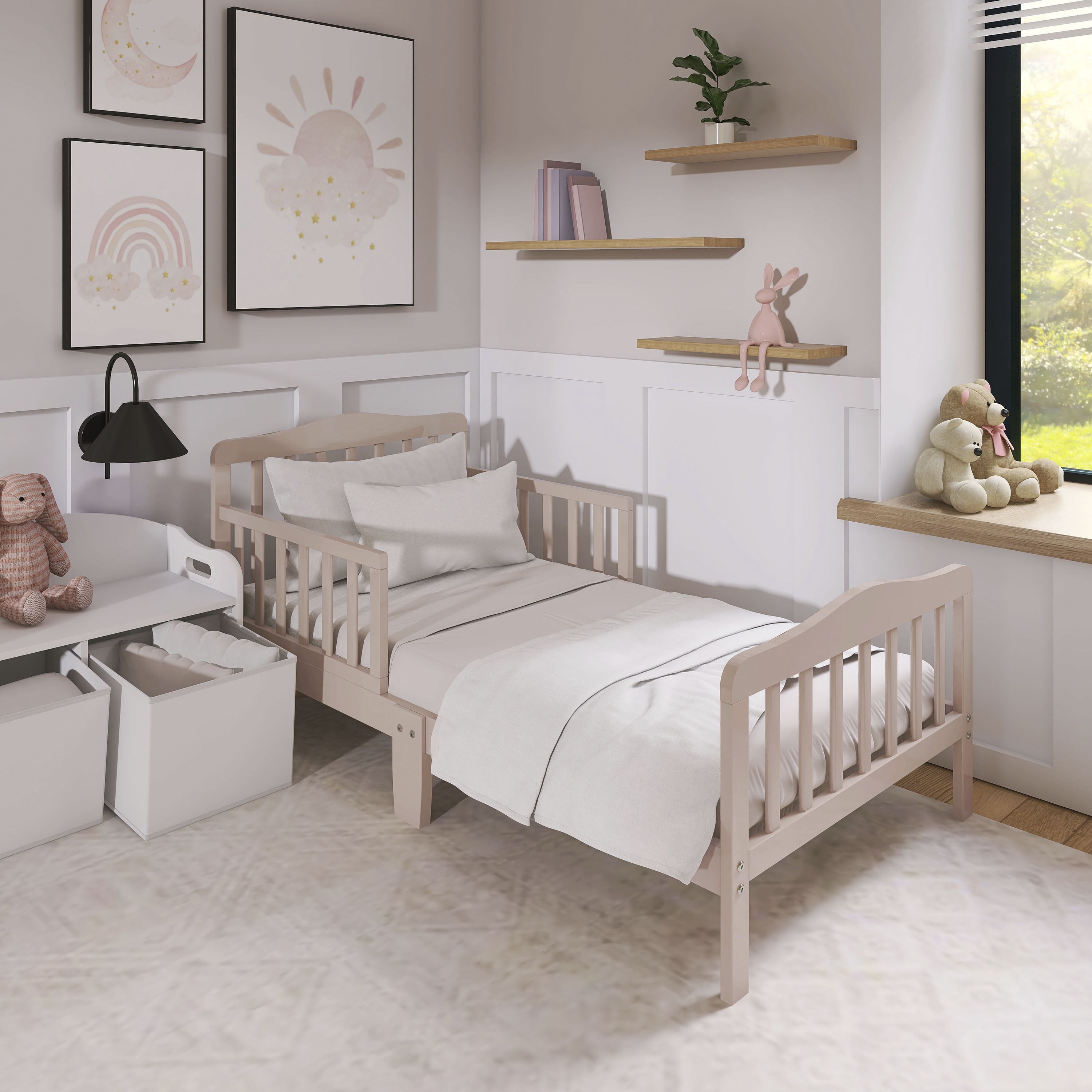 Dream On Me Memphis Classic Design Toddler Bed, Almond Butter