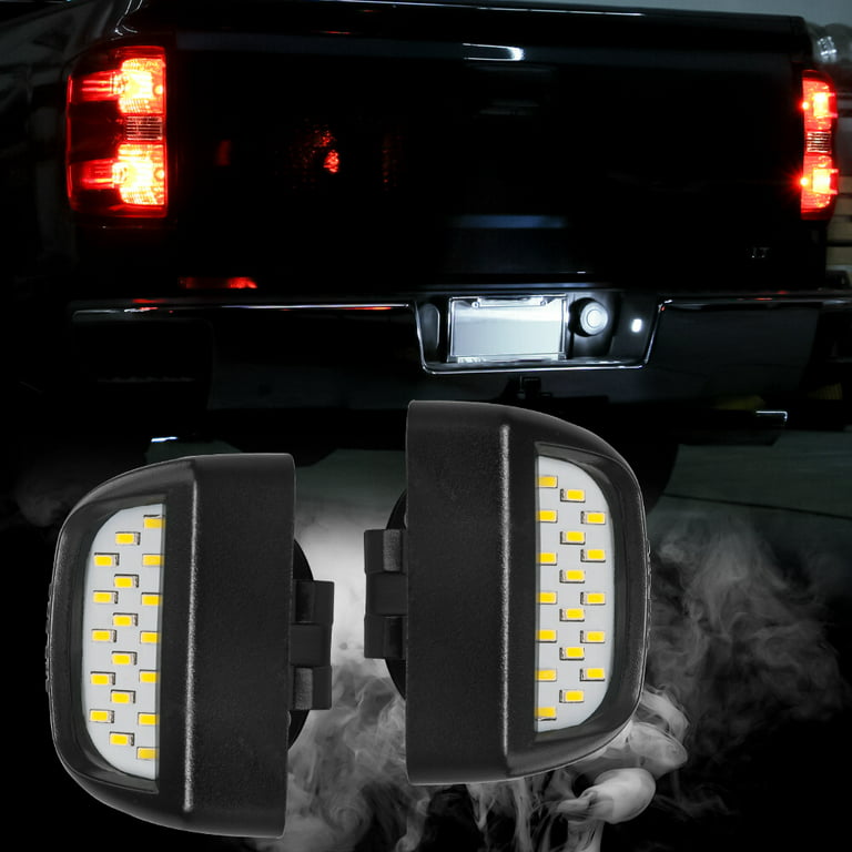 MAXHAWK LED License Plate Light For Chevy Silverado Tahoe GMC Sierra 1500  2500 3500 HD Yukon Cadillac Escalade 6000K Xenon White 18 CAN-bus Error  Free 