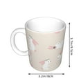 thumbnail image 2 of Yiaed Beautiful Rabbit Print Ceramics Coffee,Large Handle Design,Extra Large Tea and Coffee Cup for Office and Home Mugs, 2 of 6