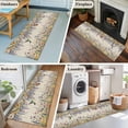 thumbnail image 5 of Runner Rug 2'x6', Spring Floral Washable Non-Slip Hallway Runner Rugs, Daisy Sunflowers Wisteria Hummingbird Beige Bedside Rugs Floor Mats Carpet Runners for Kitchen Bathroom Laundry Room, 5 of 8