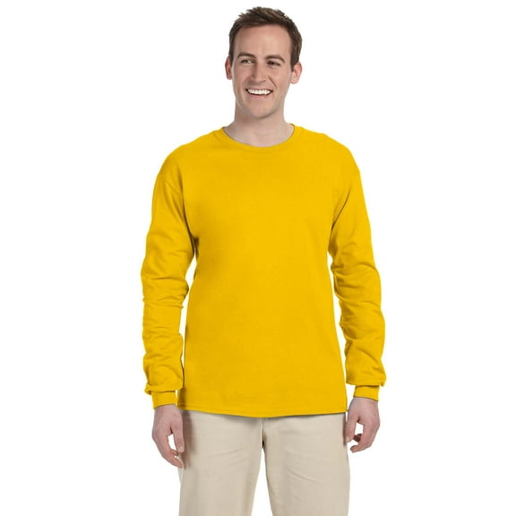 Gildan Ultra Cotton Adult Long Sleeve Tee , G240 , Gold , XXXX-Large