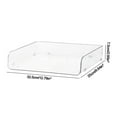 thumbnail image 3 of Vacemry Under $5 Wide Desktop Organizer, Stackable Acrylic File Tray for Office Supplies, Multi-Compartment Paper Storage Box, Transparent Document Sorter for Desk Organization, 3 of 7